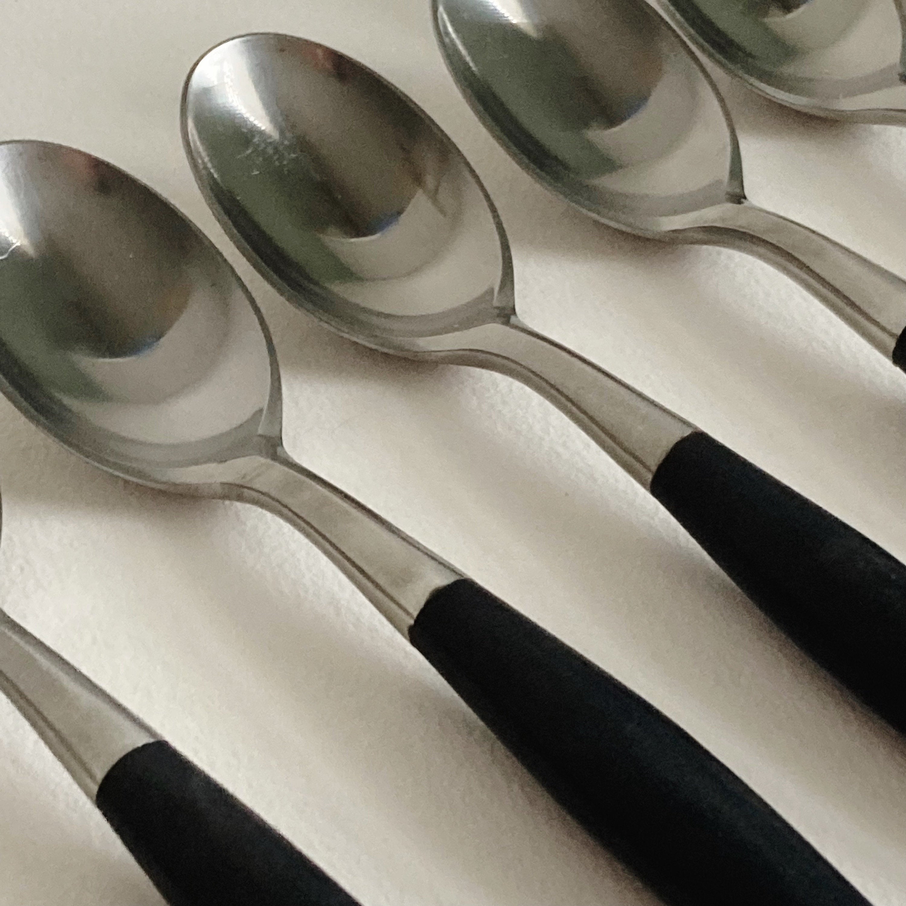 Dansk Kongo Teaspoon: Black Nylon Handle, Mid Century Modern (Germany)