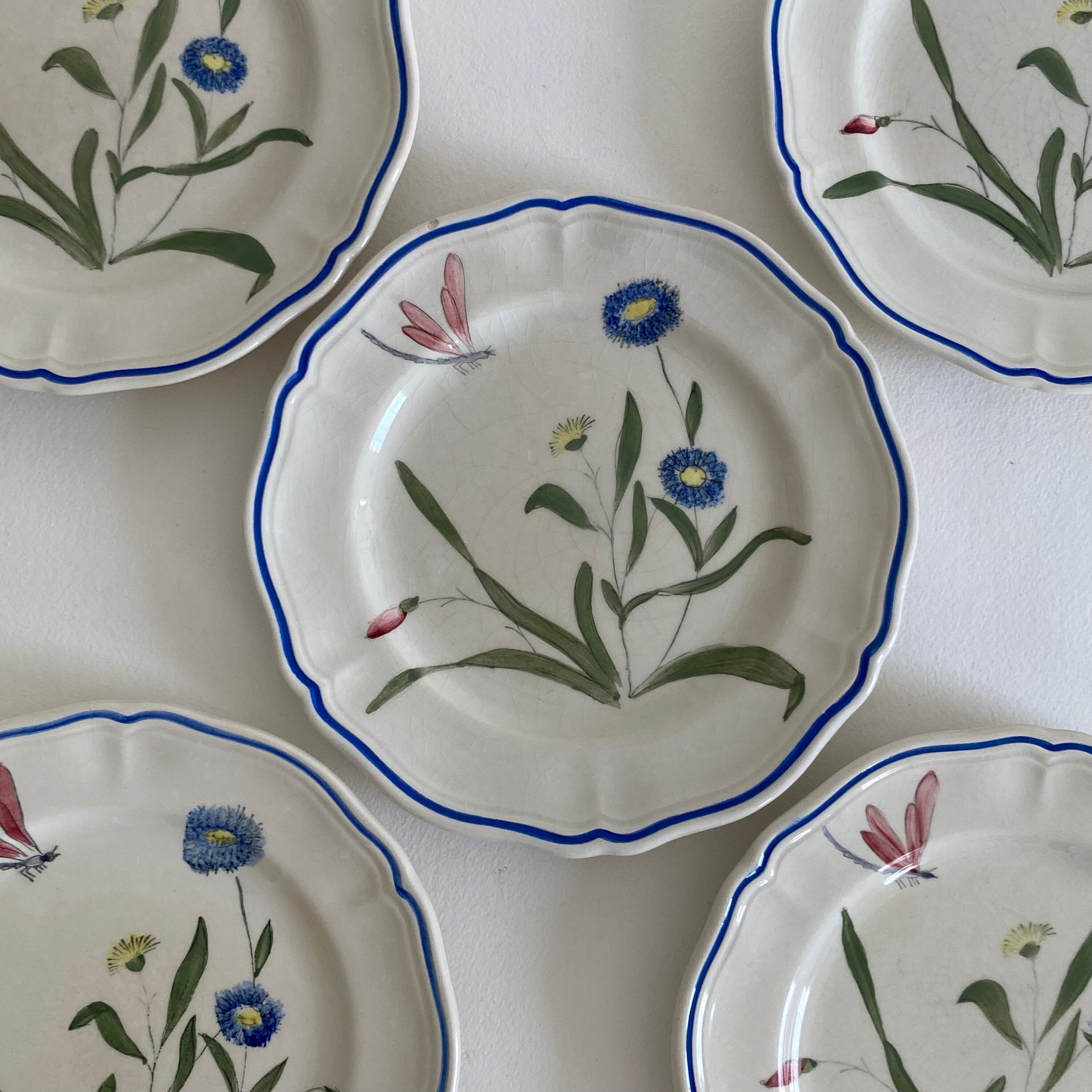 Longchamp Libellule Salad Plate: French Floral Wall Decor