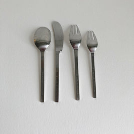 Vintage Dansk Ingot Flatware Set: MCM 4-Piece Place Setting