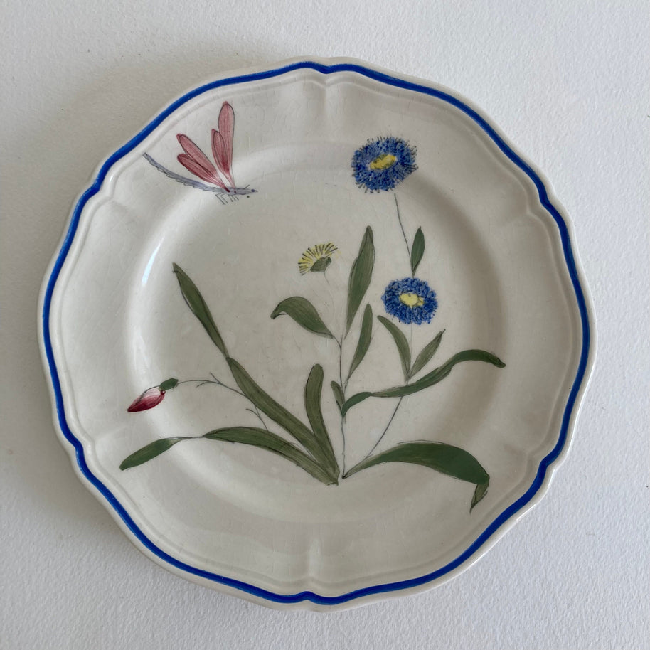 Longchamp Libellule Salad Plate: French Floral Wall Decor