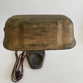 Vintage Patinated Banker's Desk Lamp - Professionally Rewired