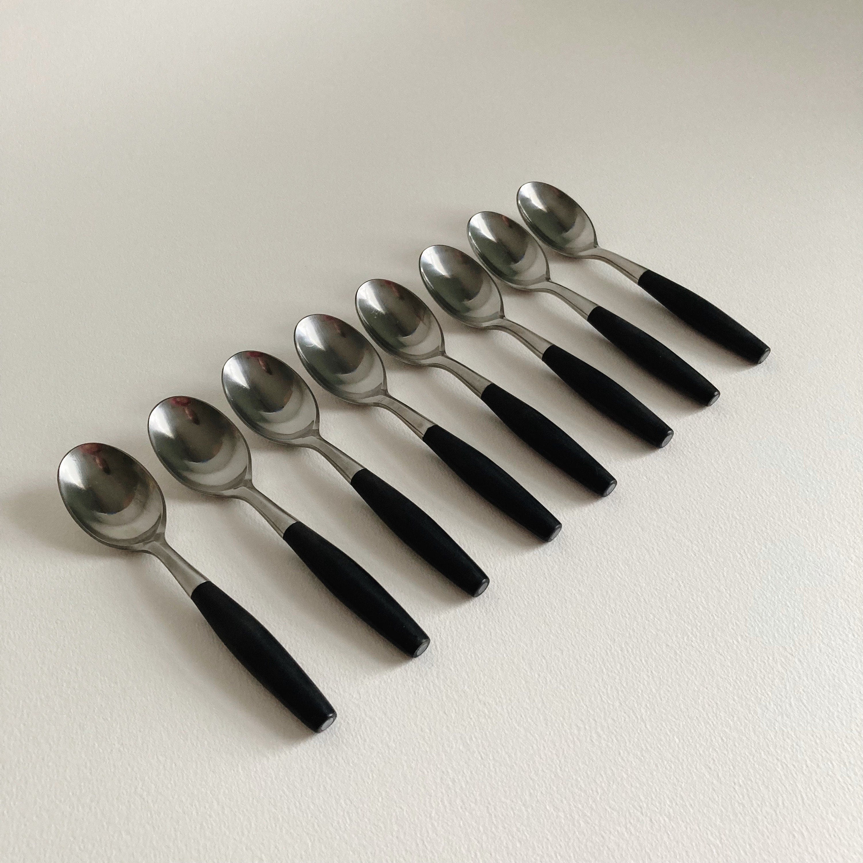 Dansk Kongo Teaspoon: Black Nylon Handle, Mid Century Modern (Germany)