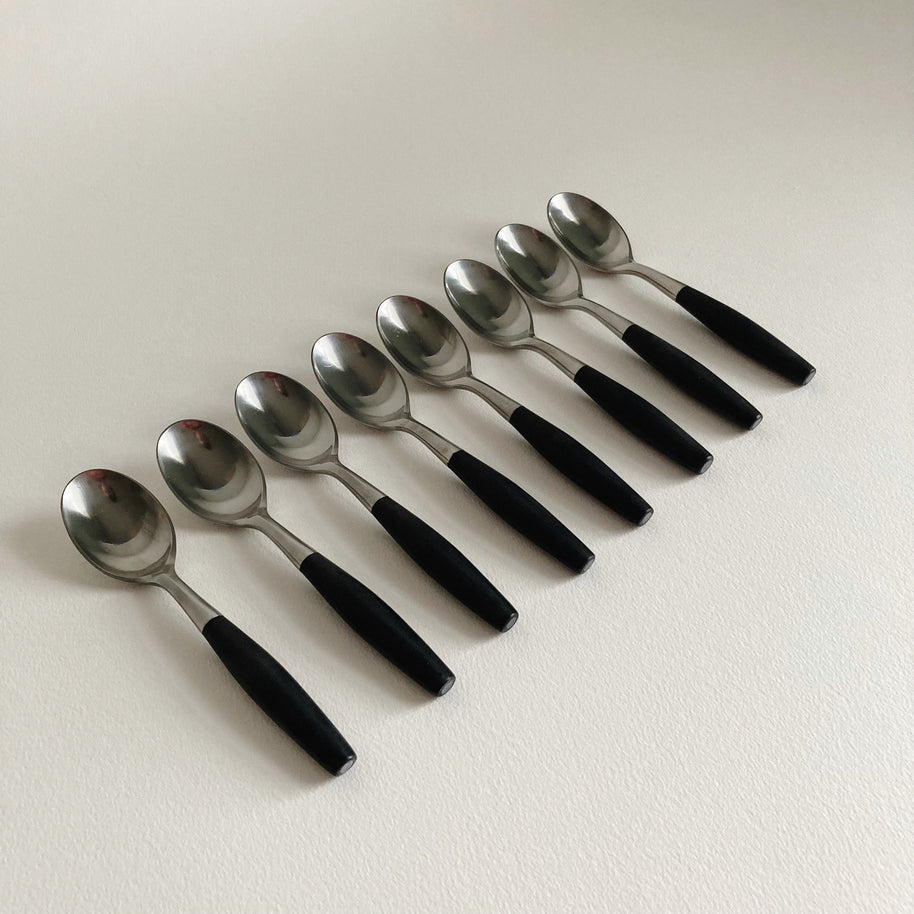 Dansk Kongo Teaspoon: Black Nylon Handle, Mid Century Modern (Germany)