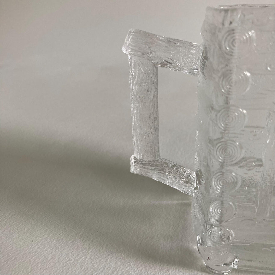 Antique EAPG Log Cabin Creamer - Central Glass Co. Circa 1875