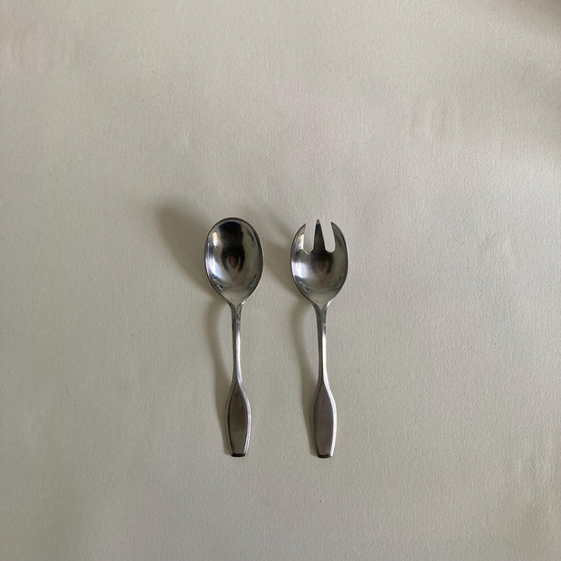 Vintage Dansk Fairwind Salad Serving Set: Jens Quistgaard Danish Modern Flatware