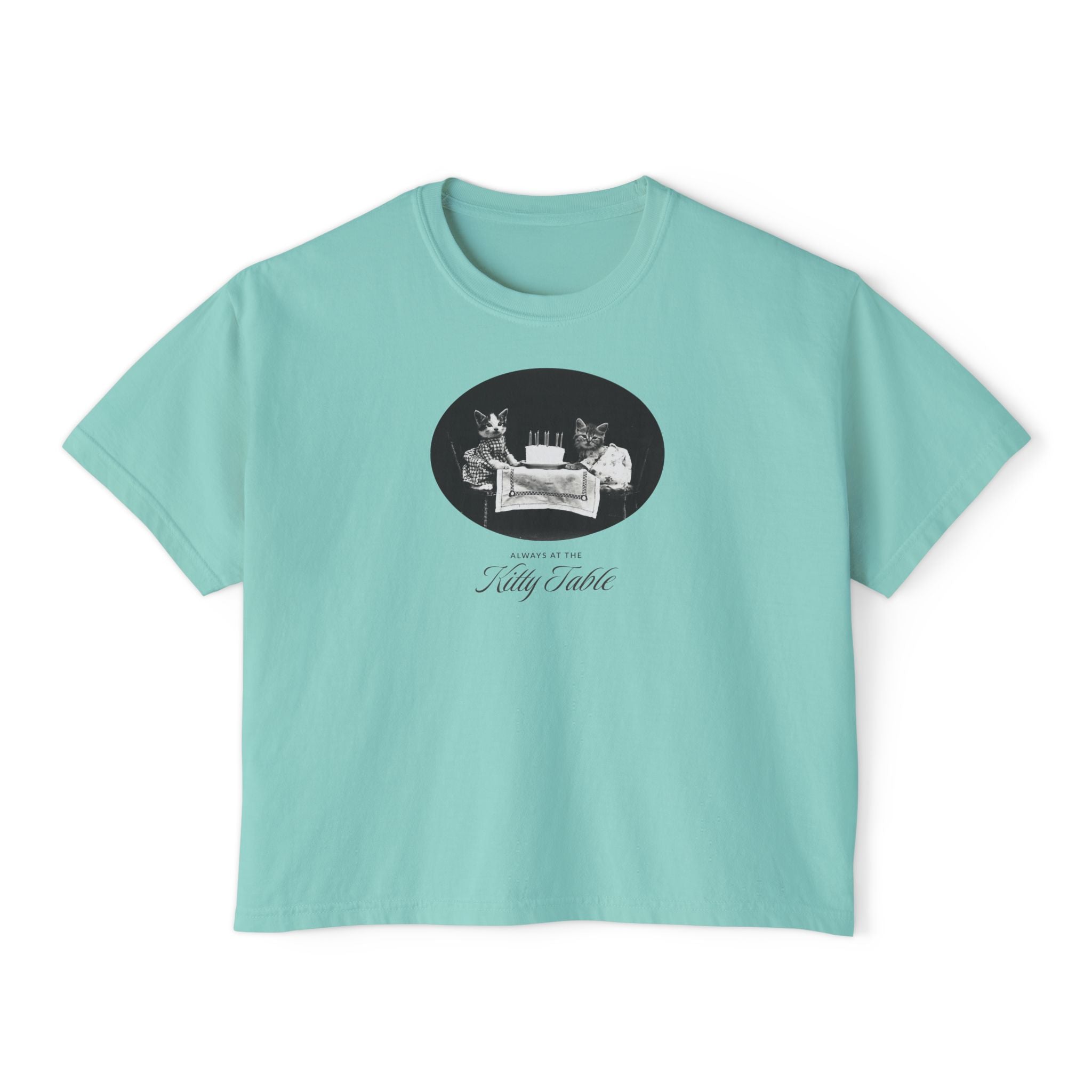 'Always at the Kitty Table' Women's Boxy Tee