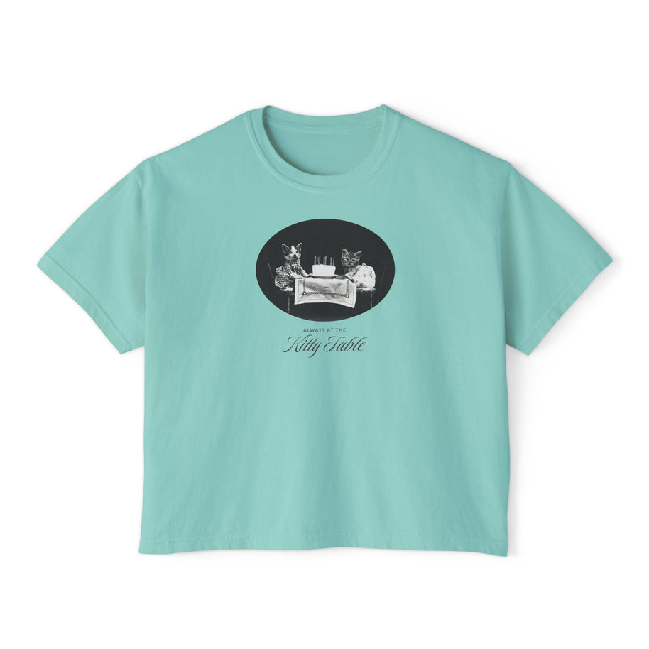 'Always at the Kitty Table' Women's Boxy Tee