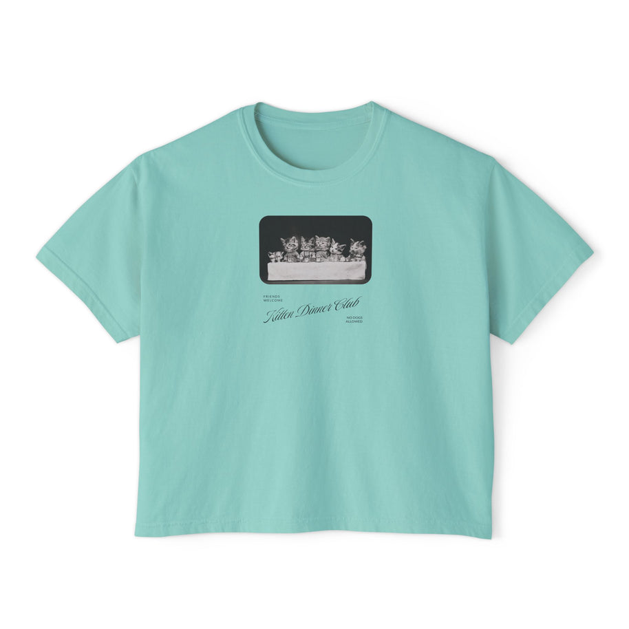 'Kitten Dinner Club' Women's Boxy Tee