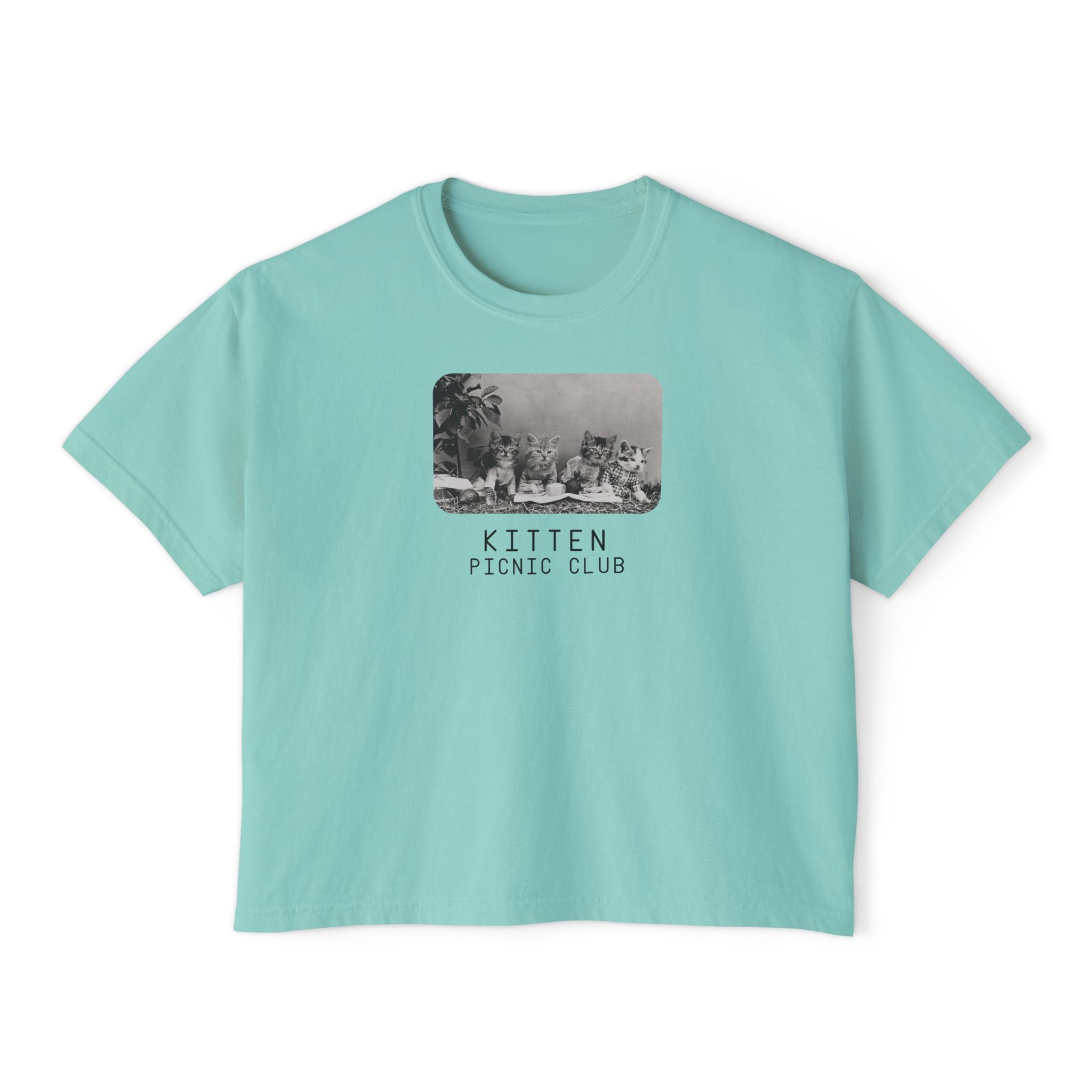'Kitten Picnic Club' Women's Boxy Tee