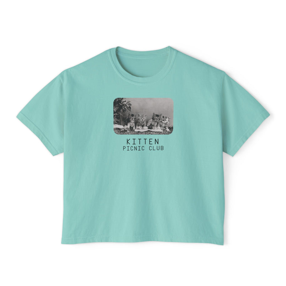 'Kitten Picnic Club' Women's Boxy Tee
