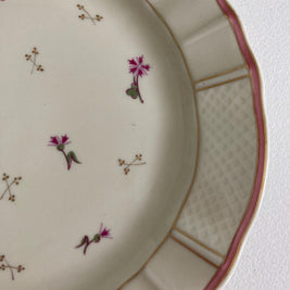 Vintage Limoges France Porcelain Salad Luncheon Plates - Set of 4 - Floral & Gold