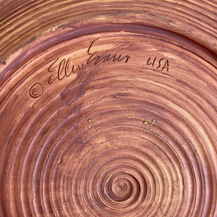 Ellen Evans Artist Signed Cheetah Print Decorative Plate - 1990s