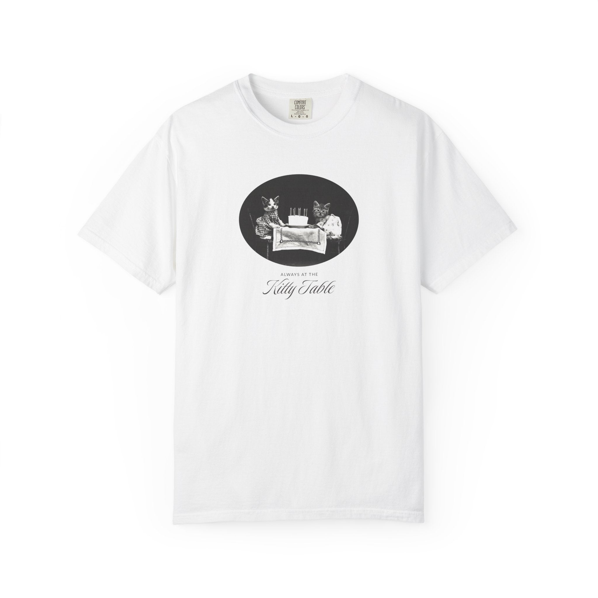 'Always at the Kitty Table' Unisex Adult Tee