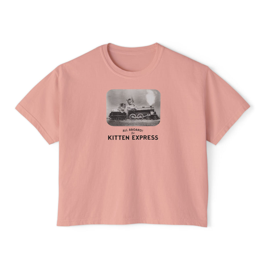 'All Aboard the Kitten Express' Women's Boxy Tee