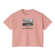 'All Aboard the Kitten Express' Women's Boxy Tee