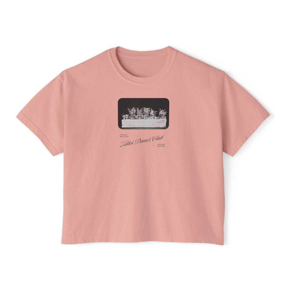 'Kitten Dinner Club' Women's Boxy Tee