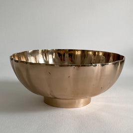 Vintage Brass Scalloped Rim Bowl - 9