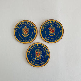Vintage Nautical College Drink Coasters - Royal Naval College of the Netherlands