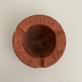 Hostal Castilla Puerto Rico Red Clay Ash Tray - 20th Century Hotel Ash Tray