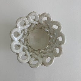 Vintage Goodfriend Ceramic Planter: Twisted Rope Design, High Gloss Glaze