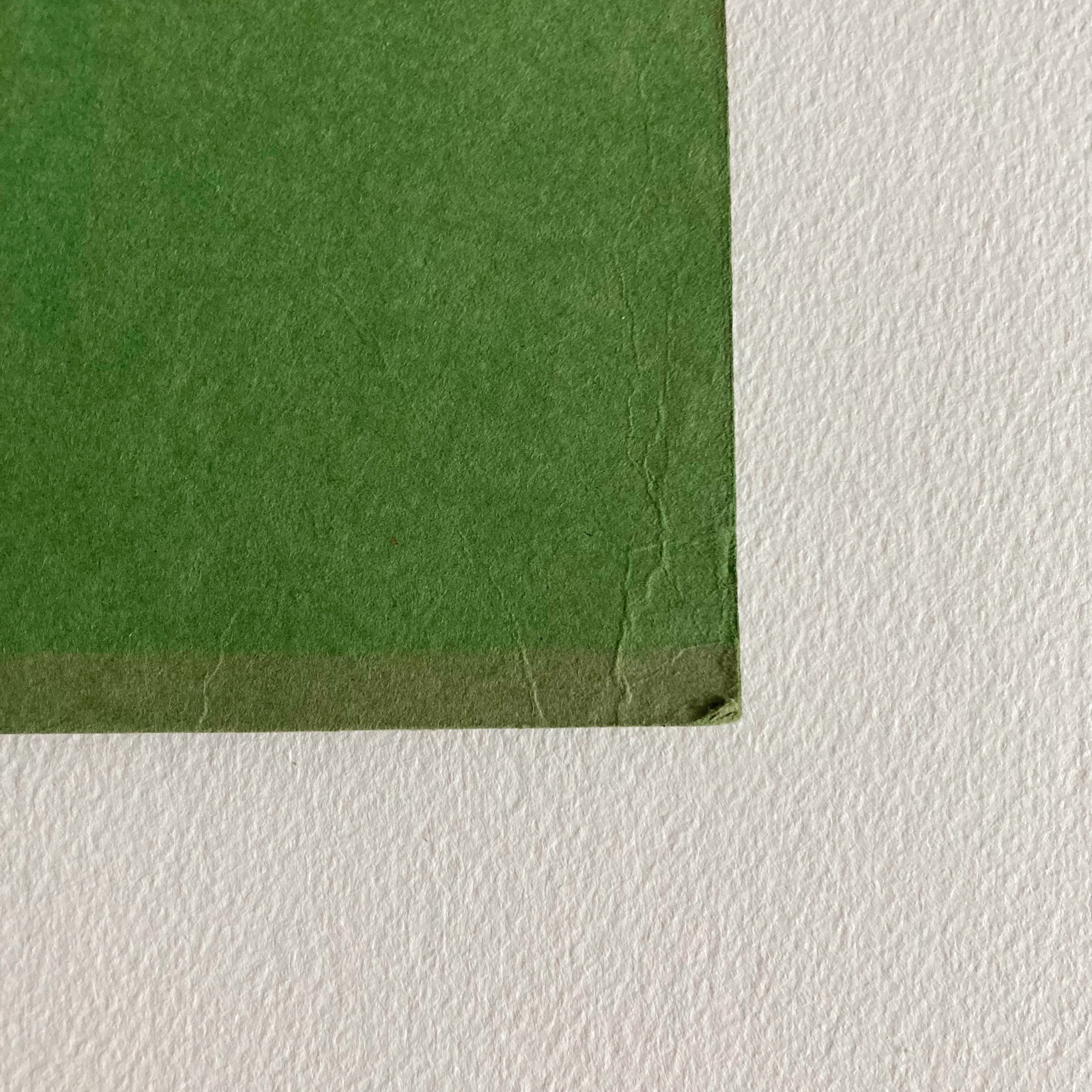 Mid-Century Pastel Portrait: Woman with Flower, Green Paper (12x8)