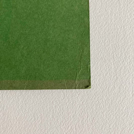 Mid-Century Pastel Portrait: Woman with Flower, Green Paper (12x8)