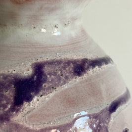 Leftwich Pottery Vase: Dark Purple Abstract Glaze, NC Studio Art