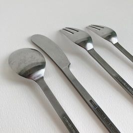 Vintage Dansk Ingot Flatware Set: MCM 4-Piece Place Setting