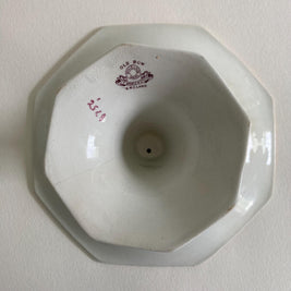 1920s Whieldon Ware Tazza: Old Bow Bird & Floral Dessert Stand