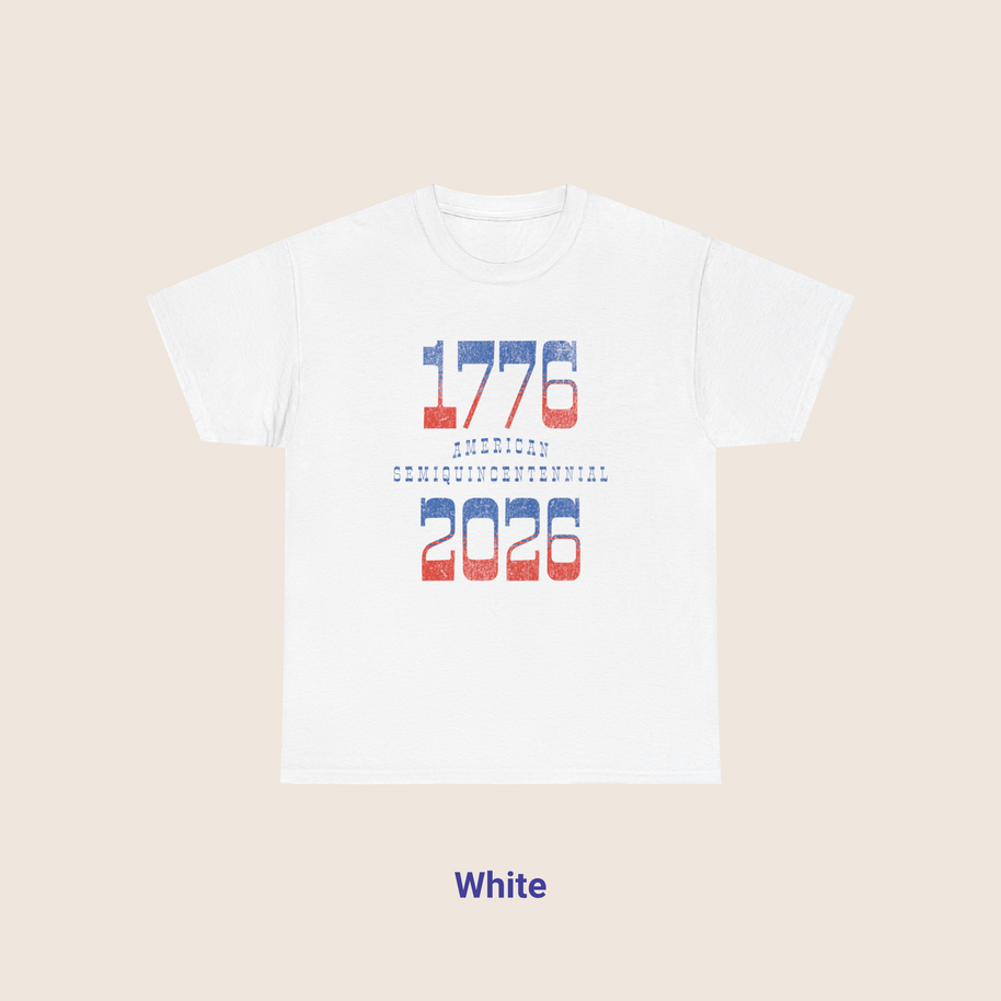 Retro Typography 1776 - 2026 Semiquincentennial T-Shirt