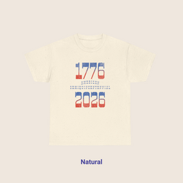 Retro Typography 1776 - 2026 Semiquincentennial T-Shirt