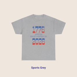 Retro Typography 1776 - 2026 Semiquincentennial T-Shirt