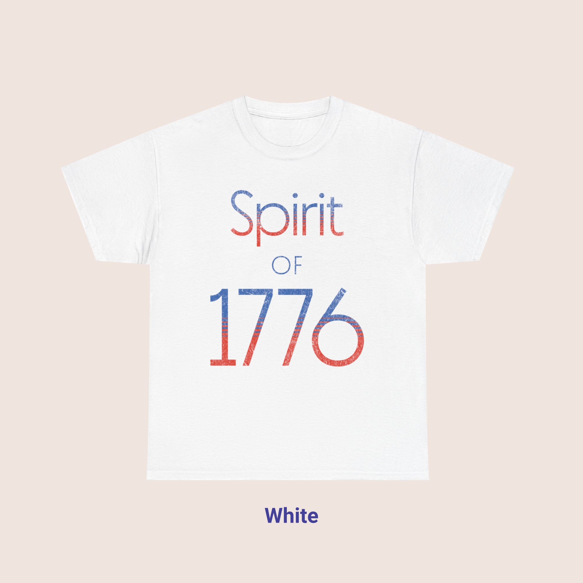 1990s Style Spirit of 1776 Distressed Graphic T-Shirt