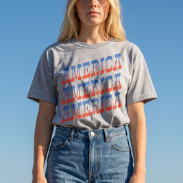 Retro AMERICA Typography Tee