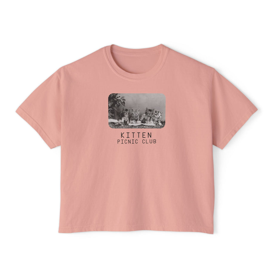 'Kitten Picnic Club' Women's Boxy Tee