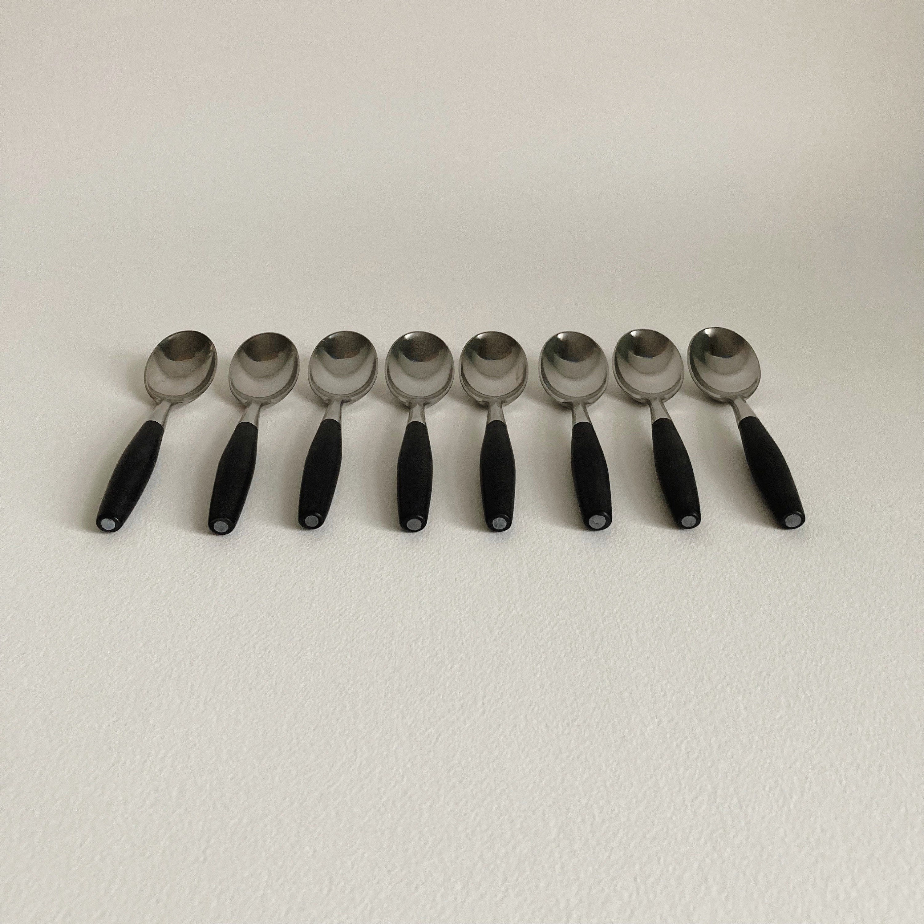 Dansk Kongo Teaspoon: Black Nylon Handle, Mid Century Modern (Germany)