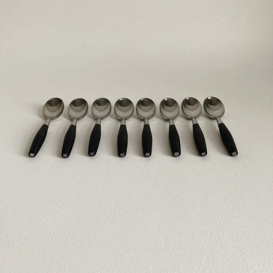 Dansk Kongo Teaspoon: Black Nylon Handle, Mid Century Modern (Germany)