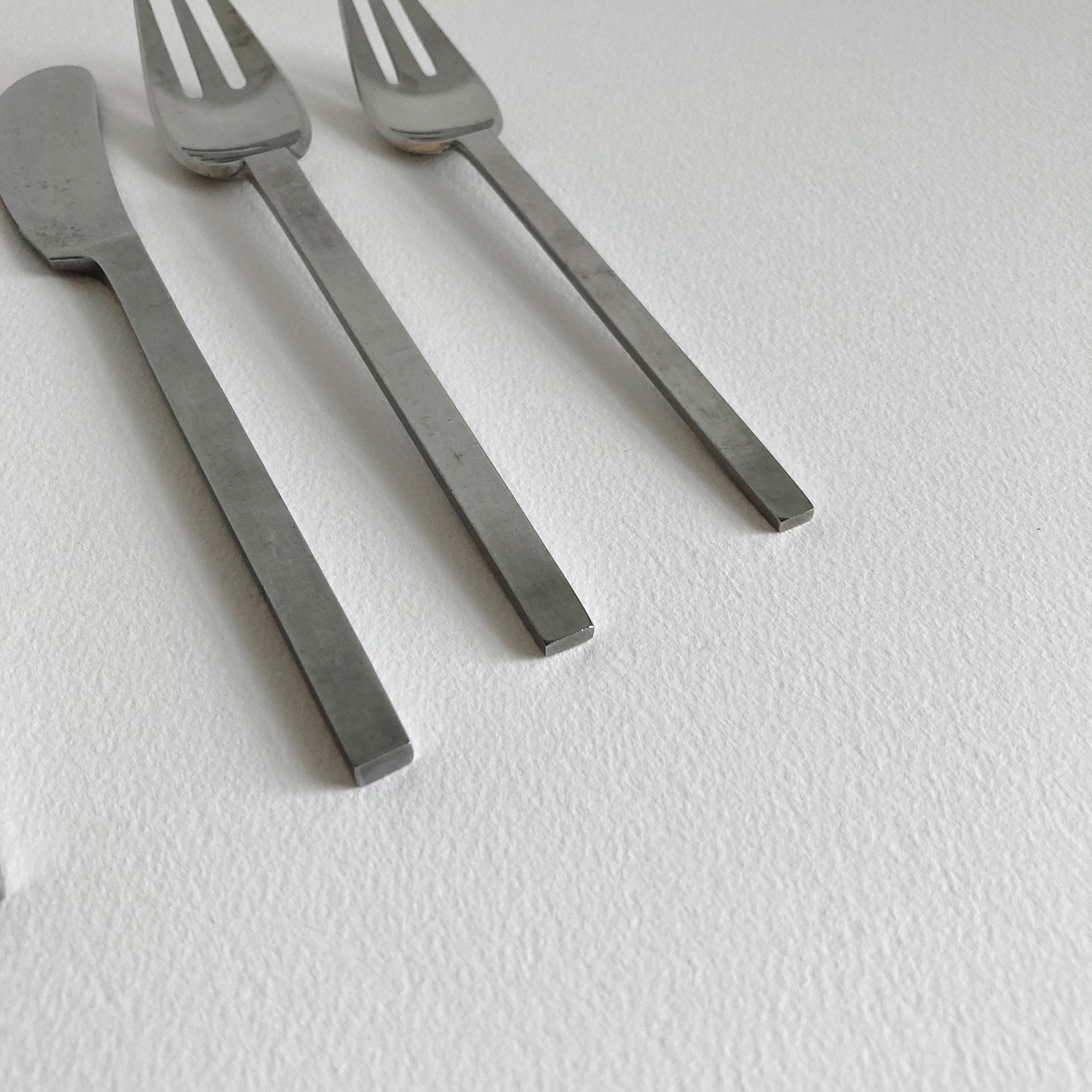 Vintage Dansk Ingot Flatware Set: MCM 4-Piece Place Setting