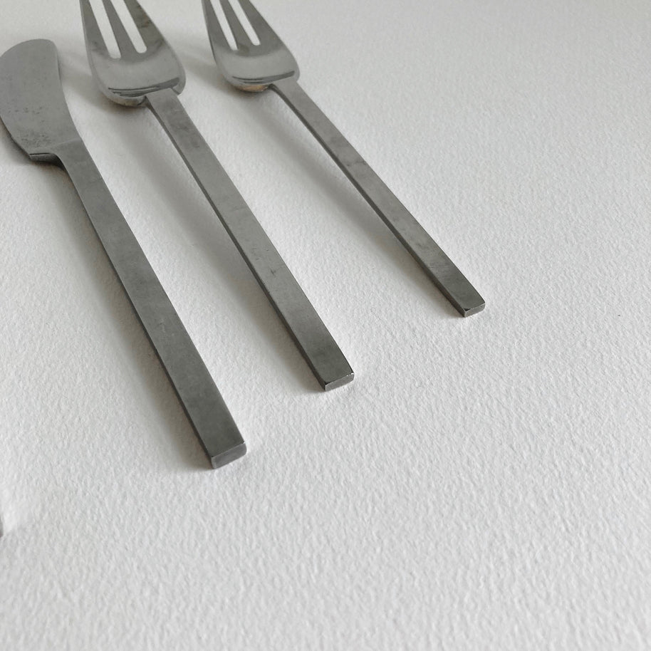 Vintage Dansk Ingot Flatware Set: MCM 4-Piece Place Setting