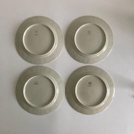 Vintage Limoges France Porcelain Salad Luncheon Plates - Set of 4 - Floral & Gold