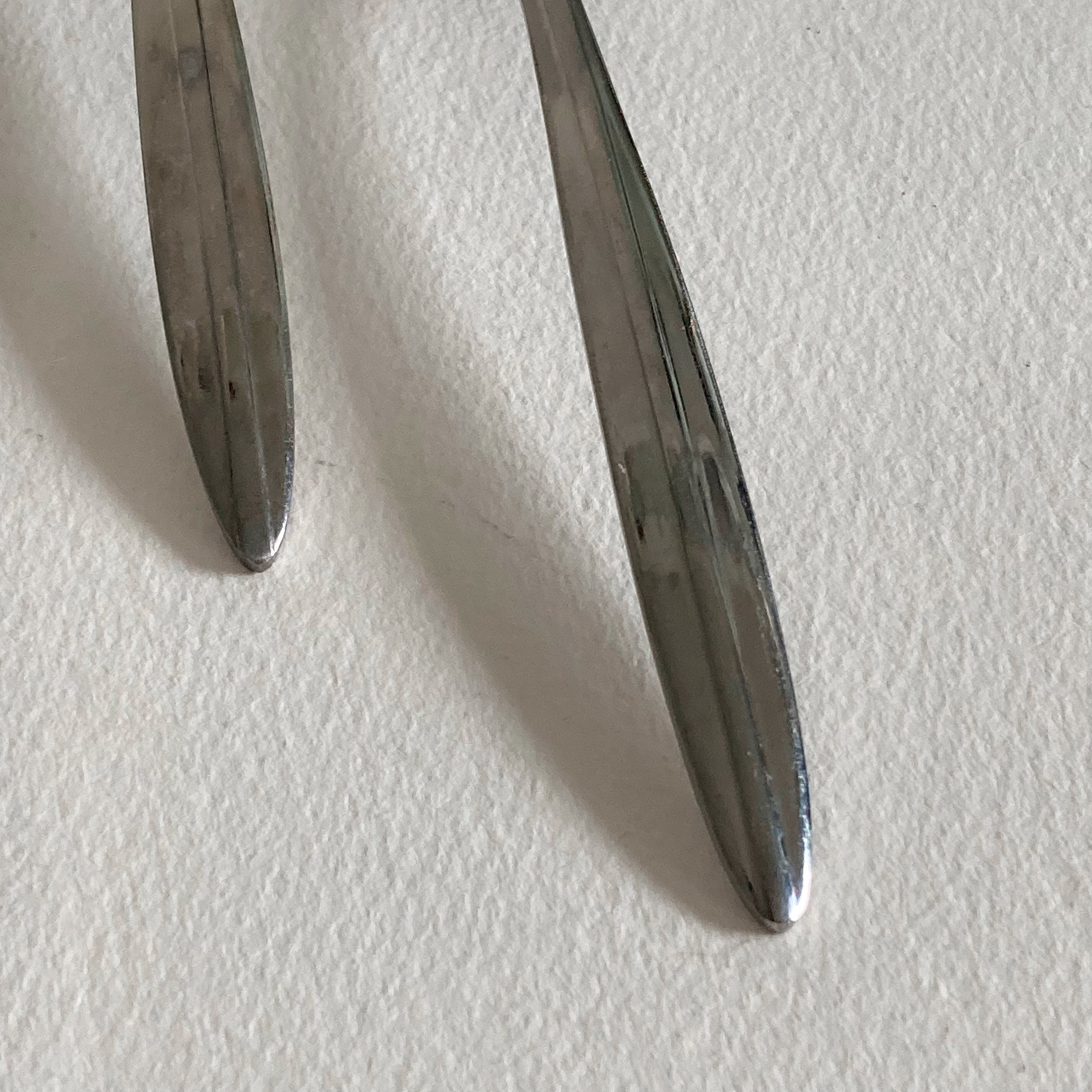 Vintage Mid Century Modern Teaspoons - Set of 7 - Japanese Stainless Steel