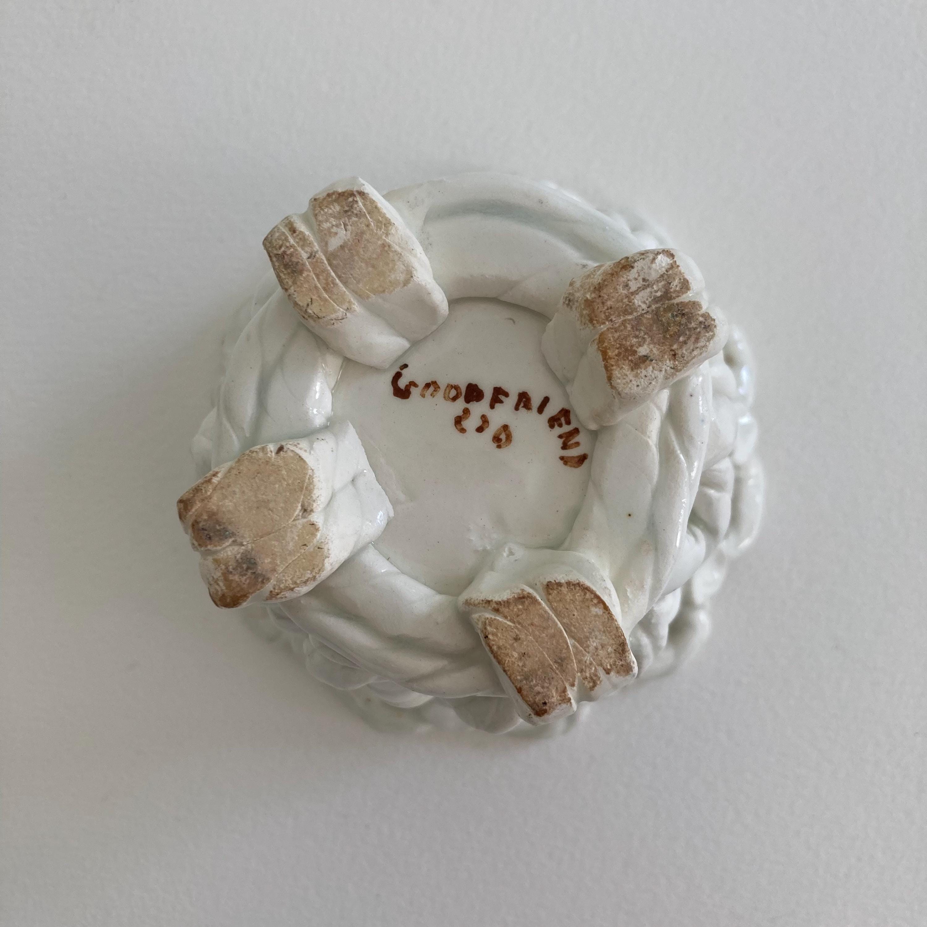 Vintage Goodfriend Ceramic Planter: Twisted Rope Design, High Gloss Glaze