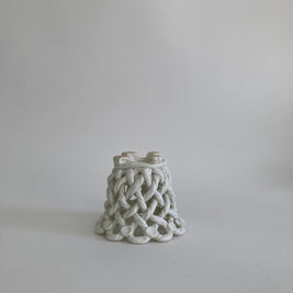 Vintage Goodfriend Ceramic Planter: Twisted Rope Design, High Gloss Glaze