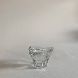 Italian Glass Candle Votive: Clover Shape, Ribbed Profile