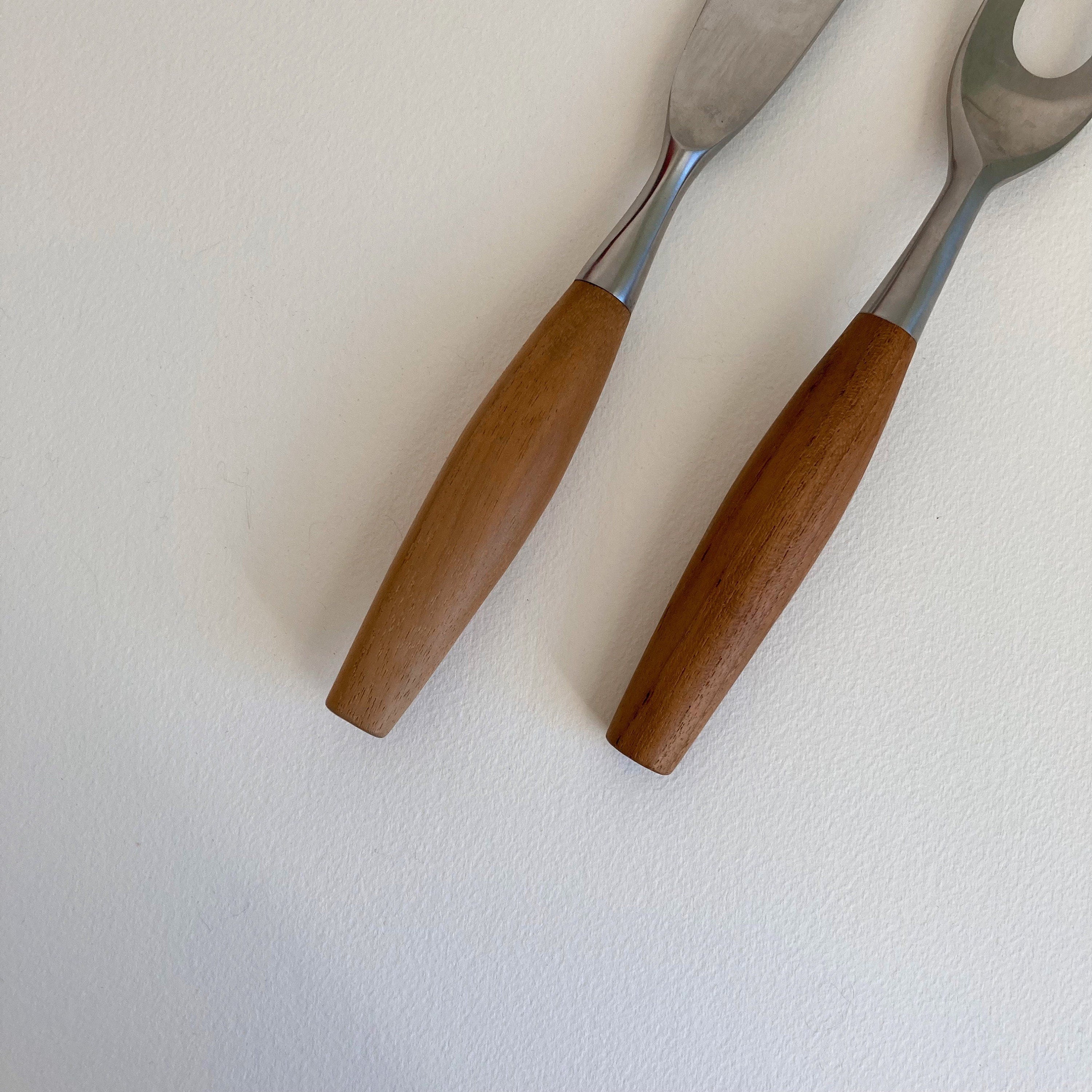 Vintage Dansk Fjord Carving Set: Teak Handle, Germany, Original Box