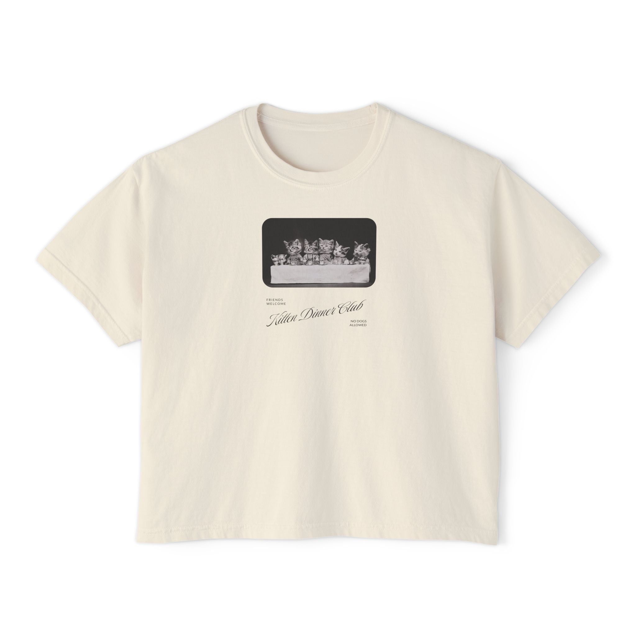 'Kitten Dinner Club' Women's Boxy Tee