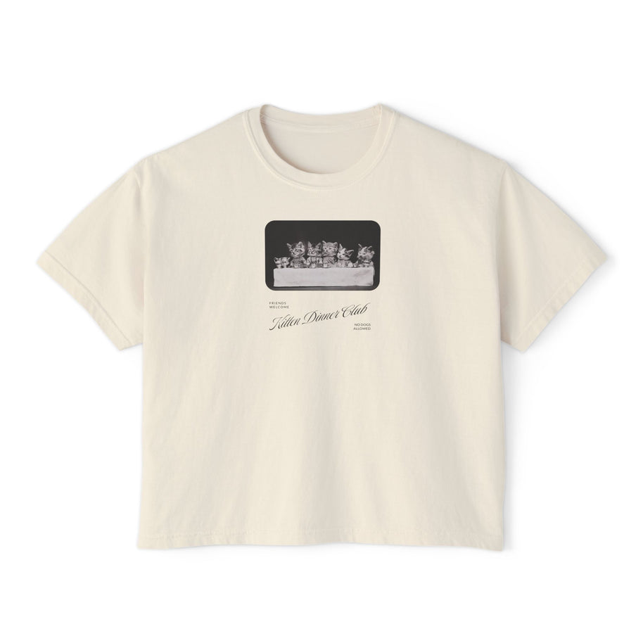 'Kitten Dinner Club' Women's Boxy Tee
