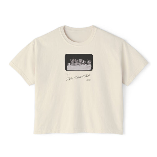'Kitten Dinner Club' Women's Boxy Tee