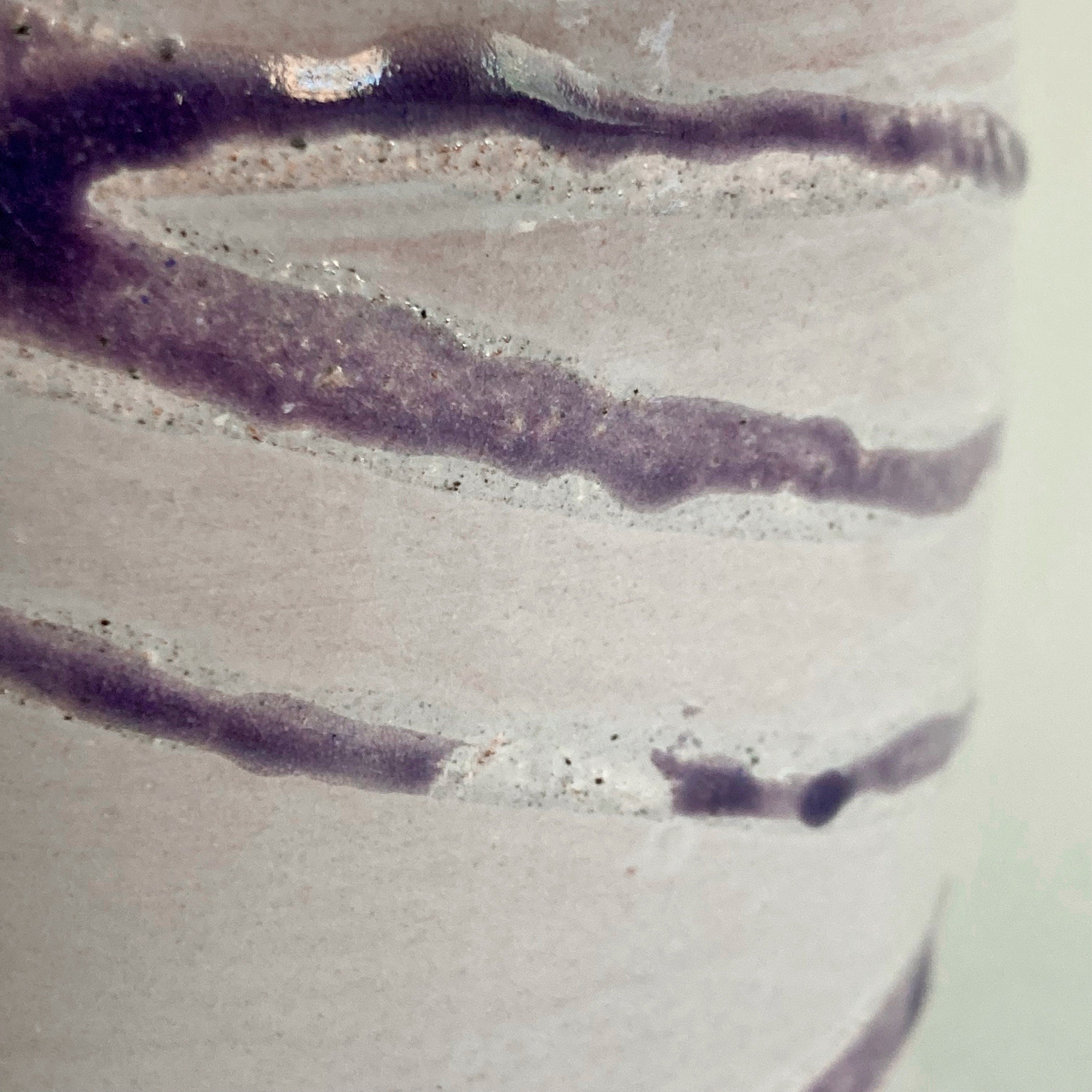 Leftwich Pottery Vase: Dark Purple Abstract Glaze, NC Studio Art