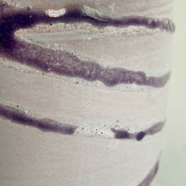 Leftwich Pottery Vase: Dark Purple Abstract Glaze, NC Studio Art